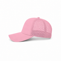 Rapper Flex High Crown Trucker Cap with Mesh Panels thumbnail 145 pink left