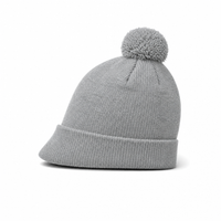 1124 POM POM BEANIE thumbnail 15 grey marle left