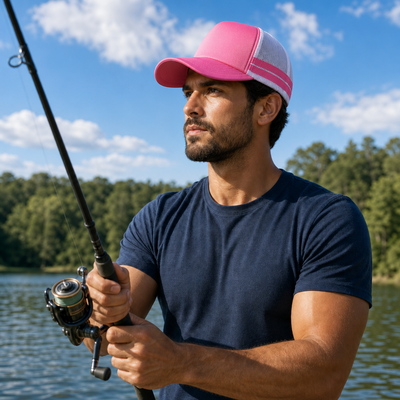 Flex Stripe A Frame High Profile Trucker Cap