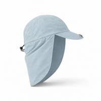 Flex 4057 Water Resistant Legionnaire Caps with Adjustable Strap thumbnail 56 light blue right
