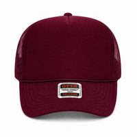 Ottocap 39165 High Crown Foam trucker with rope thumbnail 47 burgundy maroon front