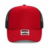 Ottocap 39165 High Crown Foam trucker with rope thumbnail 74 red red black front