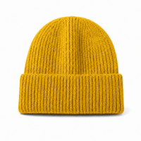 Premium Lambswool Flex Beanie with Cuff – Ultra Soft & Warm thumbnail 64 gold front