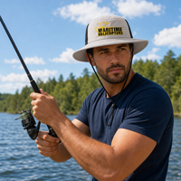 Microfibre Wide Brim Surf Hat with Mesh Ventilation thumbnail 7 natural moodboard