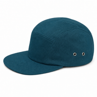 Flex R165 Premium Cotton 5-Panel Adjustable Cap thumbnail 76 petrol angle
