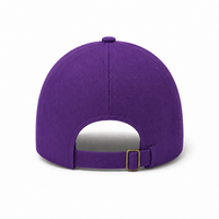 A Frame Sandwich Flex Cap with Premium Cotton and Adjustable Snapback thumbnail 10 purple white back