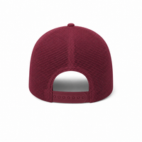 Rapper Flex High Crown Trucker Cap with Mesh Panels thumbnail 27 maroon hat white front back
