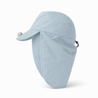 Flex 4057 Water Resistant Legionnaire Caps with Adjustable Strap thumbnail 55 light blue left