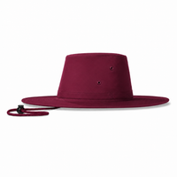 Poly Viscose Slouch Hat thumbnail 16 maroon left