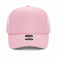 Ottocap 39165 High Crown Foam trucker with rope thumbnail 81 soft pink soft pink white front