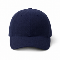 Flexfit Brushed Structured Baseball Cap in Multiple Colors thumbnail 4 navy front