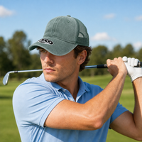 GTO Enzyme Washed Trucker Cap with Adjustable Mesh Back thumbnail 25 sage green moodboard