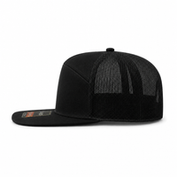 R168 Trucker Hat with Breathable Mesh and Adjustable Fit thumbnail 51 black left