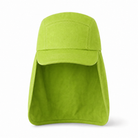 7504 Flex Cotton Legionnaire Caps with Adjustable Velcro Strap thumbnail 2 lime front