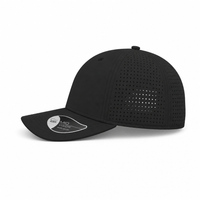Breezy Lightweight Ventilated Nylon Cap with PVC Closure thumbnail 3 black left