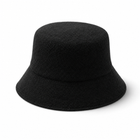 Terry Towelling Flex Bucket Hat thumbnail 95 black angle