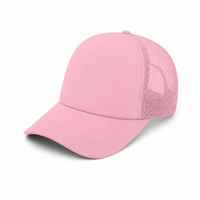 Rapper Flex High Crown Trucker Cap with Mesh Panels thumbnail 148 pink angle