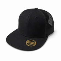 Urban Flex Twill Flat Peak Trucker Cap with Adjustable Snapback thumbnail 50 charcoal angle
