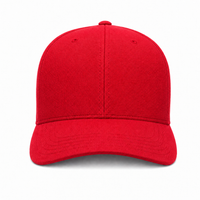 Cool & Dry Mini Piqué Mid Pro Cap with Comfort Stretch Sweatband thumbnail 11 solid red front