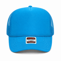 Ottocap 39165 High Crown Foam trucker with rope thumbnail 174 neon blue front