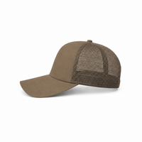 Rapper Flex High Crown Trucker Cap with Mesh Panels thumbnail 205 khakhi brown left