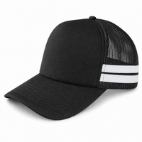 Flex Stripe A Frame High Profile Trucker Cap thumbnail 54 black white angle