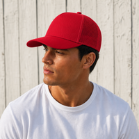 Ottocap 32285 A-Frame 5-Panel Mesh Back Trucker Hat thumbnail 15 red moodboard