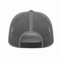 Ottocap 32285 A-Frame 5-Panel Mesh Back Trucker Hat thumbnail 101 black grey back