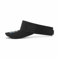 Pro Golf Visor with Adjustable Velcro Strap and Mesh Ventilation thumbnail 4 black left