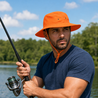 Luminescent Wide Brim Safety Hat with Adjustable Chin Strap thumbnail 8