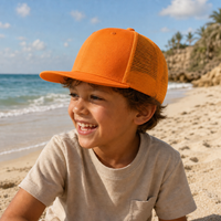 Urban Flex Twill Flat Peak Trucker Cap with Adjustable Snapback thumbnail 18 orange moodboard
