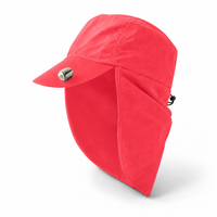 Flex 4057 Water Resistant Legionnaire Caps with Adjustable Strap thumbnail 74 fluoro pink angle