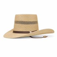 Classic Cowboy Straw Hat with Wide Brim - S/M & M/L Sizes thumbnail 4