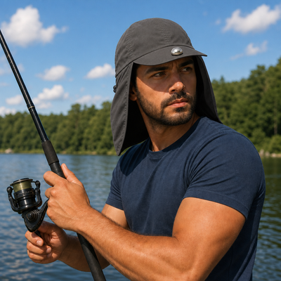 Flex 4057 Water Resistant Legionnaire Caps with Adjustable Strap