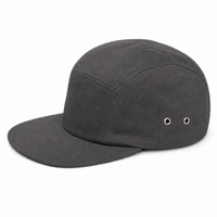 Flex R165 Premium Cotton 5-Panel Adjustable Cap thumbnail 52 charcoal angle
