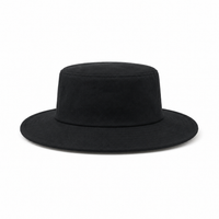 Brushed Heavy Cotton Wide Brim Hat with Adjustable Chin Strap thumbnail 5