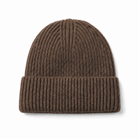 Premium Merino Wool Beanie with Cuff – Soft & Warm Knit Hat thumbnail 91 coffee front