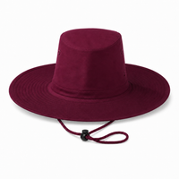 Poly Viscose Slouch Hat thumbnail 15 maroon front