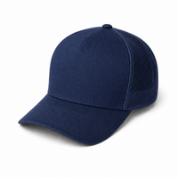 Kosiosko Structured Cotton Blend Trucker Hat thumbnail 12 navy angle
