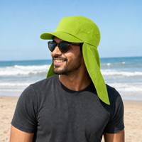 7504 Flex Cotton Legionnaire Caps with Adjustable Velcro Strap thumbnail 8 lime moodboard