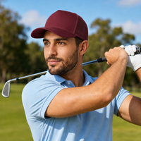 Kosiosko Structured Cotton Blend Trucker Hat thumbnail 32 maroon moodboard