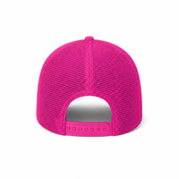 Rapper Flex High Crown Trucker Cap with Mesh Panels thumbnail 191 hot pink back