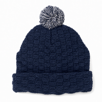 Pom Pom Beanie thumbnail 30 navy,navy,white front