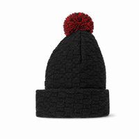 Pom Pom Beanie thumbnail 10 black/black/red left