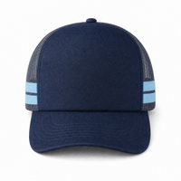 Flex Stripe A Frame High Profile Trucker Cap thumbnail 42 navy sky front