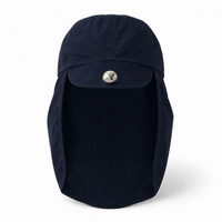 Flex 4057 Water Resistant Legionnaire Caps with Adjustable Strap thumbnail 20 navy front