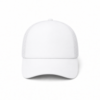 Rapper Flex High Crown Trucker Cap with Mesh Panels thumbnail 88 white front