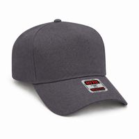 OTTO CAP 5-Panel Mid Profile Structured Baseball Cap thumbnail 38 charcoal angle