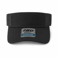 Pro Series Breathable Adjustable Sports Visor thumbnail 2 black front