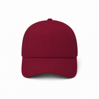 Rapper Flex High Crown Trucker Cap with Mesh Panels thumbnail 130 maroon front